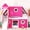 Pink+Solid Wood+MDF+Twin, variant on HMYG Twin Loft Bed with Slide, Pink Tent and Tower, Pink