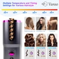 thumbnail image 4 of Cordless Automatic Curling Iron,Ceramic Auto Hair Curler with LCD Display 6 Temps & Timers,Portable USB Rechargeable Curling Iron Wand,Detangle & Scald-Free, 4 of 8