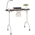 thumbnail image 2 of TABU Portable Folding Manicure Nail Table Station with Dust Collector Fan and Magnifying Glass Lamp,Black, 2 of 8
