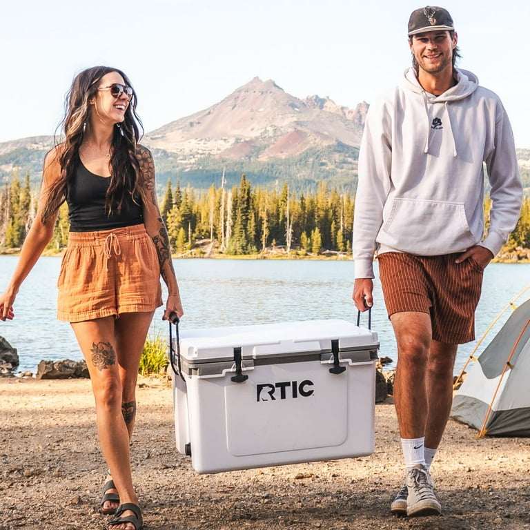 RTIC Large 52 QT Ultra-Light Hard-Sided Cooler, White/Grey, Holds