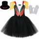 thumbnail image 2 of Disfraz de maestro de ceremonias de circo para niña, con borlas negras, charreteras, vestido de tutú de El Gran Showman, ropa de fiesta de carnaval de Halloween para niños, 2 of 5