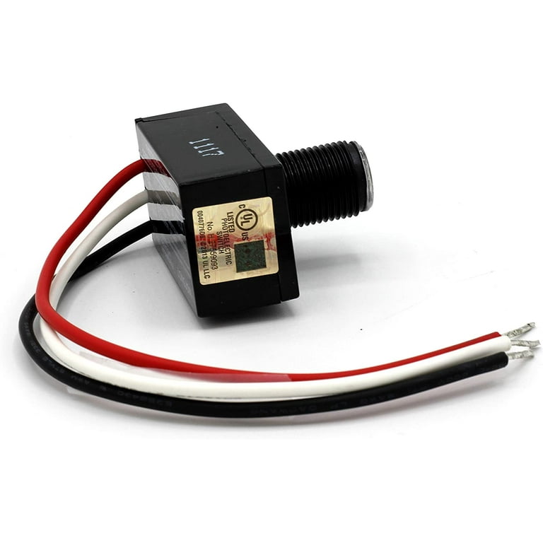 Pack of 2, Outdoor Hard-Wired Post Eye Light Control Electric Resistor Photocell Light Sensor, Dusk to Dawn Sensor, Convert Fixtures to Auto On at Night, LED HID CFL JL-103A Pack of 2, Outdoor Hard-Wired Post Eye Light Control Electric Resistor Photocell Light Sensor, Dusk to Dawn Sensor, Convert Fixtures to Auto On at Night, LED HID CFL JL-103A