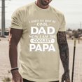 thumbnail image 2 of TSADFHJI Mens Shirts T-Shirt Graphique Automne Homme Printemps et Été Fête des Pères Décontracté Rétro Impression Partielle Col Rond Manches Courtes TG Beige, 2 of 6