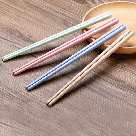 YMARPT 4 Pairs Reusable Chopsticks, Plastic Chopsticks Reusable Dishwasher Safe, Non-Slip Lightweight Chopsticks, Colorful Chopsticks for Family, Hotel, Restaurant