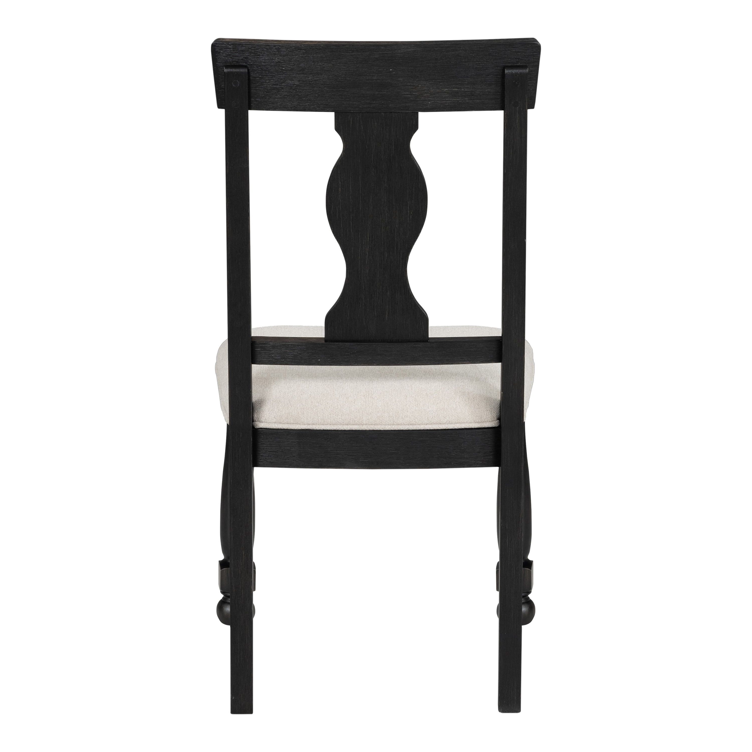 Furniture of America Millers Modern Solid Wood Indoor Side Chairs, Black (Set of 2)