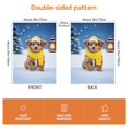 thumbnail image 2 of Winter House Flag Washable Blue Sky Cute Dog Winter Night Camping Flags for Campsite 28x40in Winter-featured Hanging Decoration for Balcony Farmhouse Front Door Lawn Outdoor Decoration, 2 of 6