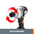 thumbnail image 3 of Worx 2007625 1500 Lb 20 V Perceuse à Percussion Sans Fil Brossée, 3 of 7