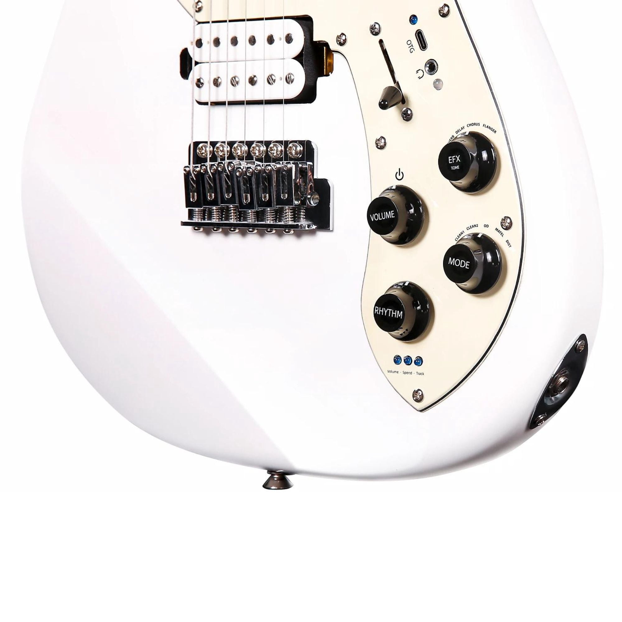 TYMA E7 Smart Guitar | The Ultimate Portable All-in-One Guitar - Snow Feather White