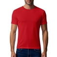 thumbnail image 6 of Mesh Workout Shirts for Men Casual Quick Dry Athletic Short Sleeve crew neck T-Shirts Lightweight Moisture Wicking Activewear Red XL, 6 of 8
