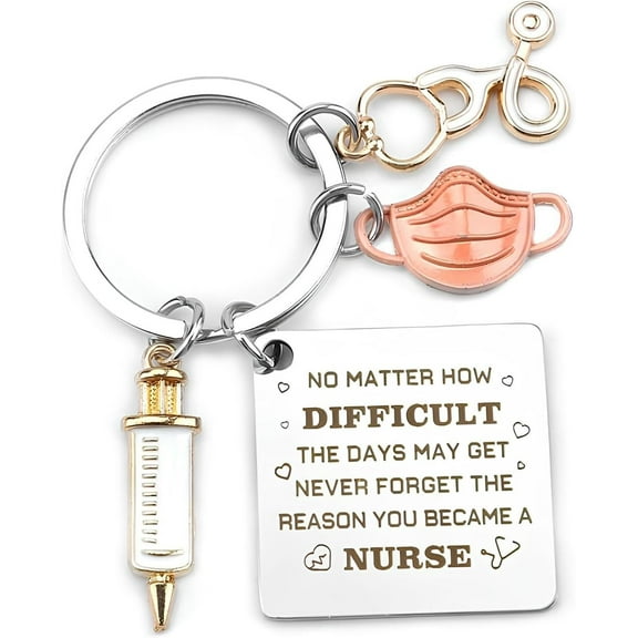 Nurse Gifts For Women Keychains, Stainless Steel Keychains with Nurse Practitioner Accessories, RN Gifts for Nurses