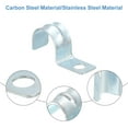 thumbnail image 4 of Uxcell 14Pack 1 Hole Pipe Strap, Fit M14 (5/9") Tube OD, Zinc Plated Iron Conduit Clamp Reinforced Rib for Pipe, Cable, 4 of 7