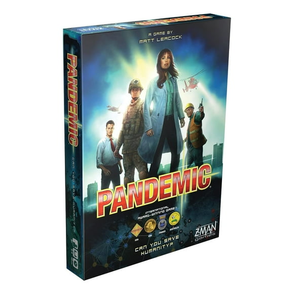 Cooperative Pandemic Strategy Board Game, Base Game for 2-4 Players, Family & Adult Teamwork Game to Save The World from Disease Outbreaks, 45-Minute Playtime