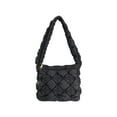 thumbnail image 4 of Bolso de hombro tipo hobo para mujer, bolso de nailon para vacaciones de verano y playa. Negro, 4 of 9