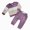 H234-Purple, variant on TOWED22 2 Piece Toddler Baby Girl Boy Outfits Fall Winter Clothes Long Sleeve Color Block Sweatshirt Tops and Joggers Pants Set Clothing(Beige,0-6 Mouths)