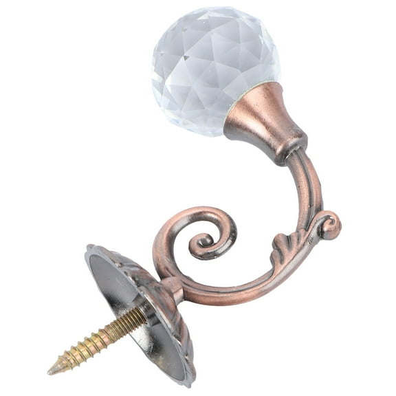 TAILTOSS 1Pcs Silver Crystal Glass Wall Mounted Hanger Creative Hooks For Living Room Curtain Accessories