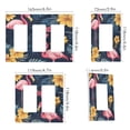 thumbnail image 2 of Yayeee Rocker Switch Wall Plate 3-Gang 6.5"x4.6" Home Decorative Outlet Cover, Red Floral Flamingo, 2 of 6