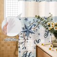 thumbnail image 3 of No Hook Shower Curtain, Vintage Farmhouse Shower Curtains for Bathroom with See Through Top Window, Blue Country Texas Star Vines Wooden Waterproof & Washable Bath Curtain Stand Up Stall 36"x72", 3 of 9