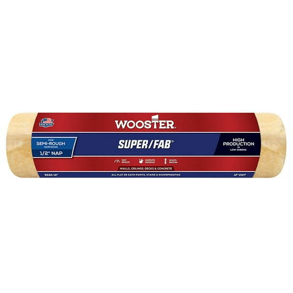 Wooster Genuine 12" Super/Fab 1/2" Nap Roller Cover - R240-12