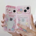 thumbnail image 2 of Funda rosa con tarjetero para iPhone, carcasa con dibujo de Hello Kitty, Little Twin Stars, para modelos 14, 13 Pro Max, 12, 11, XR, XS, X, 7, 8 Plus, 2 of 5