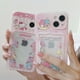 thumbnail image 2 of Funda rosa con tarjetero para iPhone, carcasa con dibujo de Hello Kitty, Little Twin Stars, para modelos 14, 13 Pro Max, 12, 11, XR, XS, X, 7, 8 Plus, 2 of 5