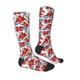 thumbnail image 3 of Balery Lilies Flowers Printed Novelty Socks Men's Women's Crew Socks Sports Socks Knee High Socks Cotton Socks Quirky and Cool Socks, 3 of 9