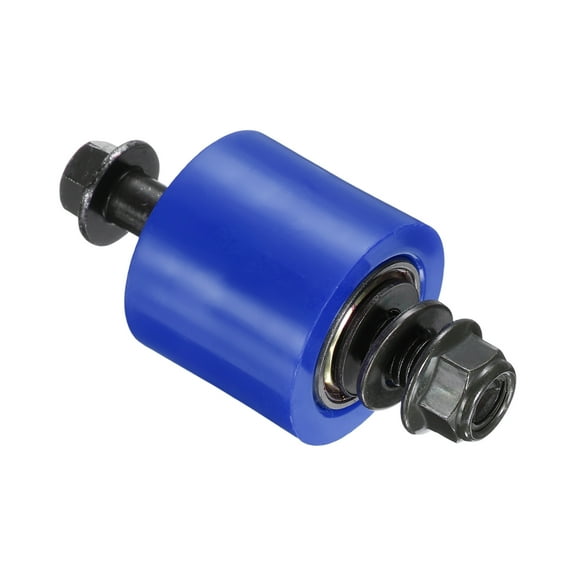8mm Roller Pulley Tensioner, Chain Roller Pulley Tensioner Mini Bike Parts Nylon Cylinder Type Guide Wheel Chain Guide Slider Set for Mini Motorcycle Dirt Bike, Blue