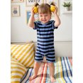 thumbnail image 6 of BemeyourBBs Infant Baby Girl Boy Summer Striped Romper One Piece Outfit Casual Short Sleeve Stripes Print Jumpsuit Shorts Baby Basic Clothes, 6 of 9