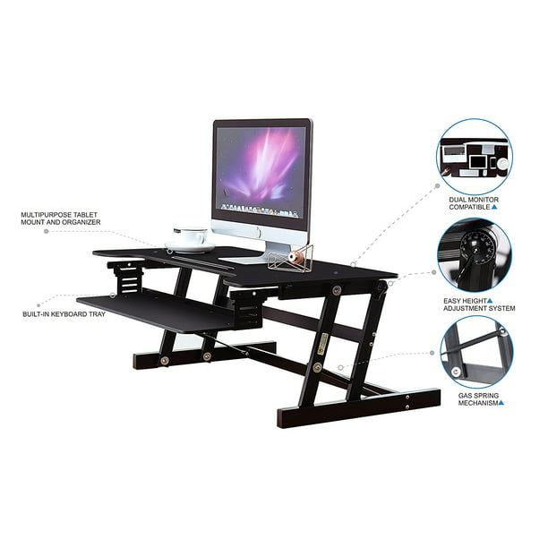 Height Adjustable Standing Desk Quick Up Down Sturdy Stand Up