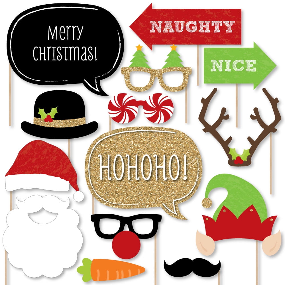 6 Festive Fun Novelty Glasses Christmas Parties Christmas Photo Booth Props 