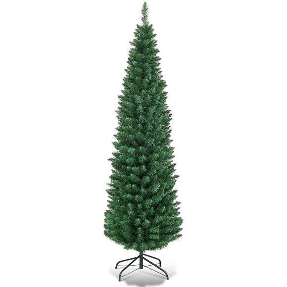 Lápiz artificial para árbol de Navidad Giantex, verde, 1,5 m, con soporte
