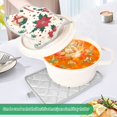thumbnail image 3 of Yayeee Pot Holders Kitchen Heat Resistant with Pocket 7"x9.8" Cotton Oven Cooking Hot Pads, Christmas Floral, 3 of 7
