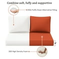 thumbnail image 2 of Snubbull Outdoor 46" x 26" x 5" Loveseat Cushion Set, Water repellent, Fade Resistant, Cushion Set for Couch, Bench, and Swing, Orange, 2 of 6