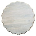 thumbnail image 3 of HomeRoots 579997 32 in. Off White Solid Wood Round Block Coffee Table, 3 of 5
