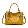 thumbnail image 1 of Womens Handbags Soft Leather Retro Vintage Casual Pocket Ladies Tote Shoulder Bags Yellow, 1 of 5