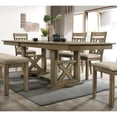 thumbnail image 5 of Furniture of America Birch Rustic Wood Expandable Dining Table in Light Brown, 5 of 5