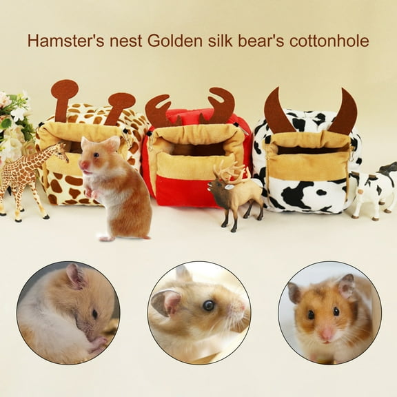 Rat Hamster Warm Bed House Cusion Fleece Hut Hanging Hammock Cute Toy Nest for Mini Small Animal Mice,Sugar Glider,Chinchilla,Dwraf Hamster