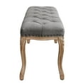 thumbnail image 3 of Dycanpo 45.2'' Bedroom Bench Seat Gray Linen, French Upholstered Ottoman Bench, 3 of 11