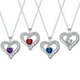 thumbnail image 4 of HongHeng Necklaces for Women Birthstone Heart Necklace Jewelry for Wife Girlfriend Woman Necklace Mother's Day Gift, 4 of 6