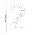 thumbnail image 4 of 2025Diy Graduation Wreath Iron Frame Set of Numbers 2025 - Diy Flower Garland Frame Graduation Season Decoration Decoration Diy Frame Self Decorating Flowers（1/4 Digital Iron Racks), 4 of 9