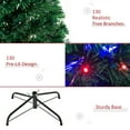 thumbnail image 3 of HOMCOM 3/4/5/6/7FT Tall Artificial Tree Multi-Colored Fiber Optic LED Pre-Lit Holiday Home Christmas Decoration, Green, 3 of 9