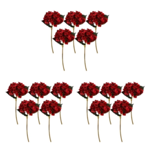 Ramo artificial Wosthever hecho a mano no tóxico 5 piezas para ocasiones especiales aspecto realista Rojo