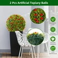 thumbnail image 5 of Yeshouse Artificial Topiary Balls, Set of 2, Decorative Faux Flower Spheres with Chains for Patio, Garden, Wedding, 5 of 7