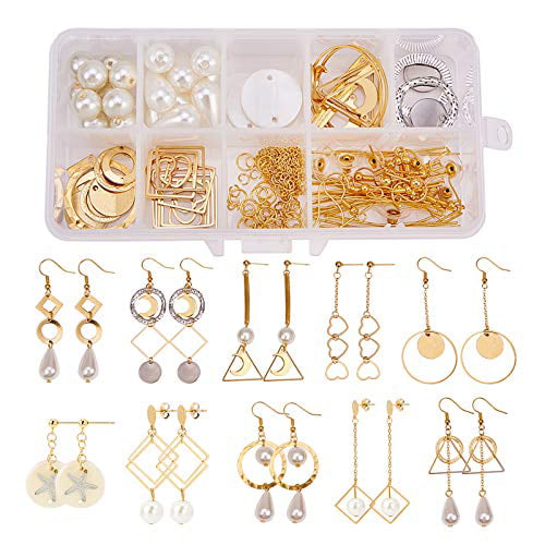 Earring Supplies 110 Piece Set Jewelry Making Supplies DIY Earring Kit 18k  Gold Plated DIY Polymer Clay Earrings Components 