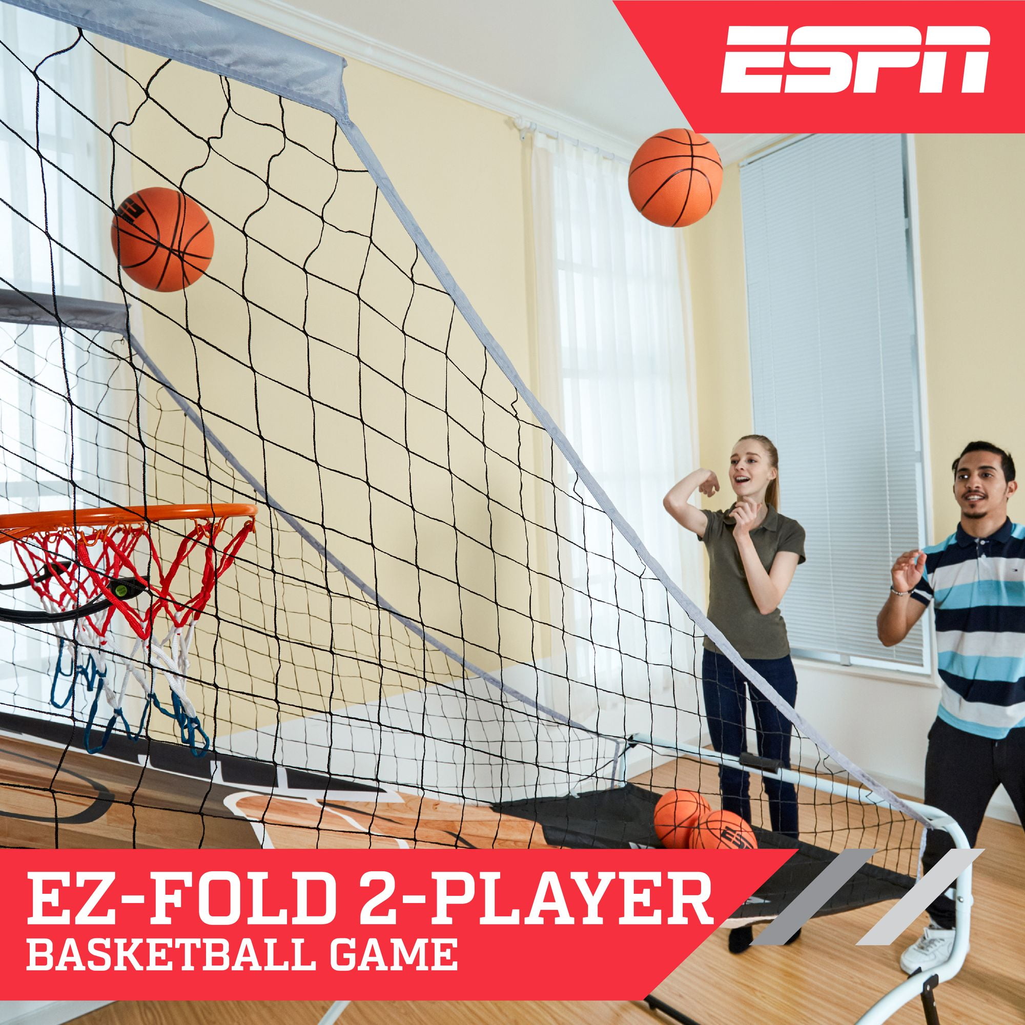 ESPN Arcade Basketball Game Foldable LED Electronic Scoring System 2-Player 