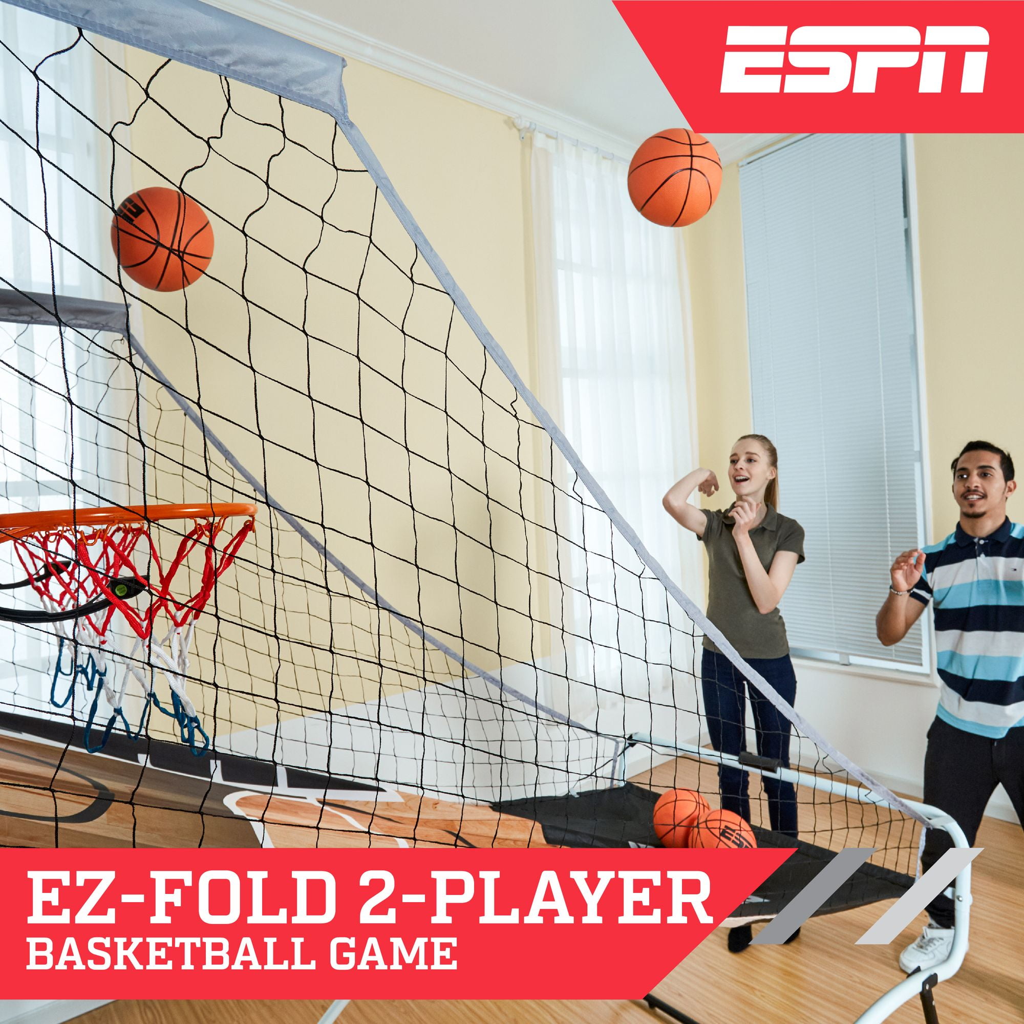 ESPN Jogo de basquete EZ Fold para 2 jogadores com pontuação de