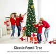 thumbnail image 5 of Gymax  9' PVC Artificial Christmas Tree Holiday Decor Slim Pencil Tree Metal Stand, 5 of 9