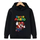 thumbnail image 2 of Ropa infantil con estampado creativo de Super Mario, sudadera informal de calle para hermano, sudadera deportiva para exteriores, sudadera con capucha para hermano de 2 a 14 años, 2 of 5