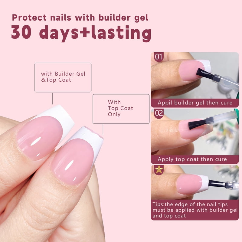 150PCS French tip press on nails short almond  Fake Nail Patch Removable Wear Reusable Full Cover Nail Patch long coffin