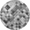 thumbnail image 1 of Ahgly Company Machine Washable Indoor Round Transitional Gray Cloud Gray Area Rugs, 3' Round, 1 of 7