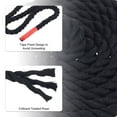 thumbnail image 3 of Unique Bargains Natural Twisted Cotton Rope 1/2 Inch x 49 Feet 3 Strand Tug of War Rope with Sealing Tape Black, 3 of 5